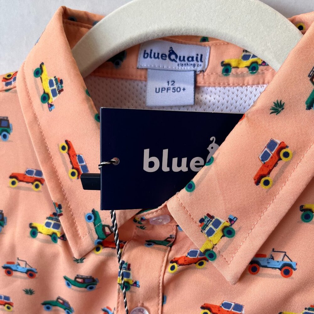 Boy - 12 - NWT Blue Quail Co Jeep Performance Polo Shirt